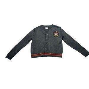 Harry Potter Hogwarts Gryffindor House Button Front Knit Cardigan Medium